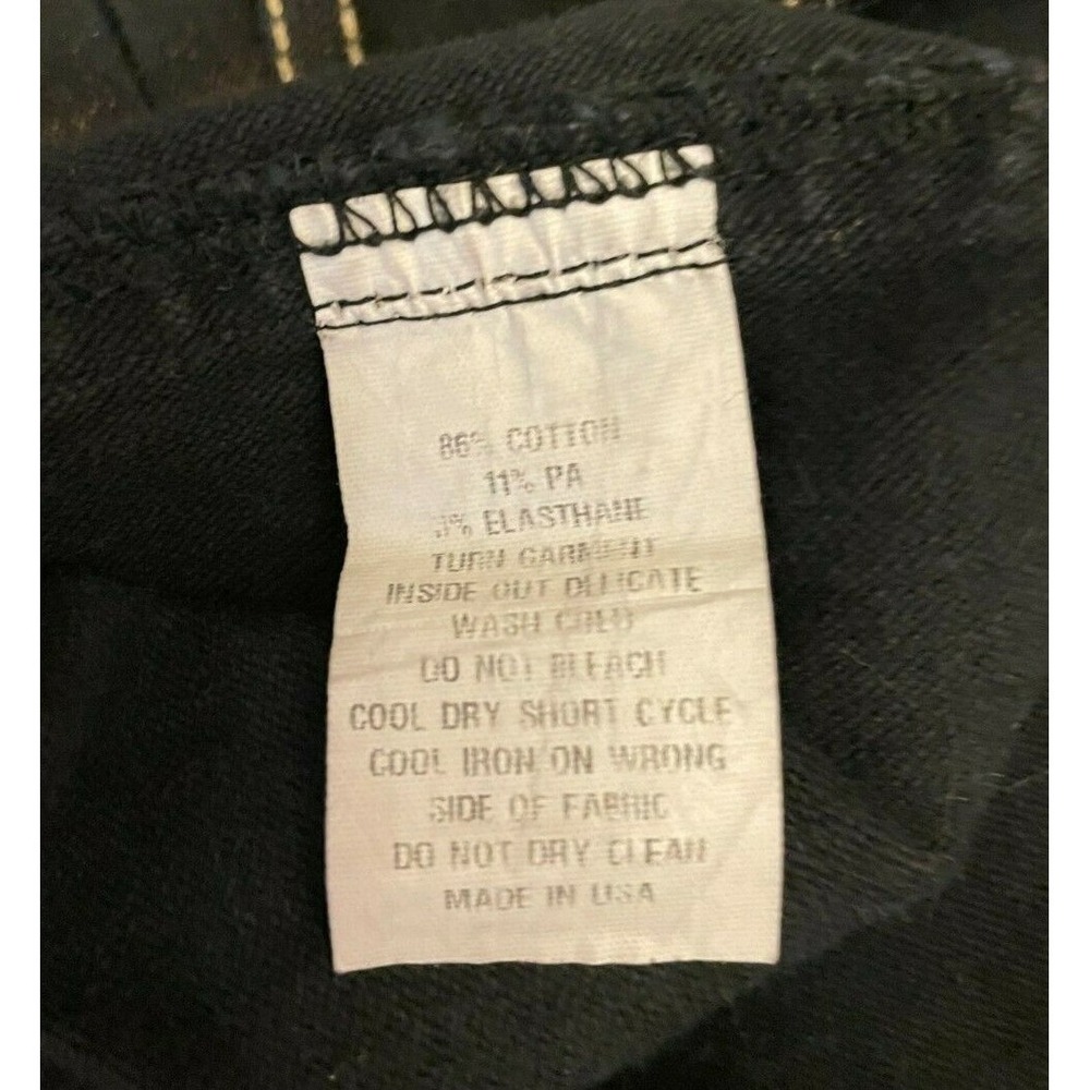Cache Womens Top Stitched Low Rise Flare Leg Denim Jeans Size 0 Black Cotton - Picture 11 of 13